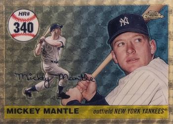 2007 Topps Chrome - Mickey Mantle Home Run History Gold SuperFractors #MHR340 Mickey Mantle Front