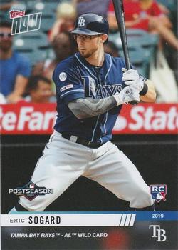 2019 Topps Now Postseason Tampa Bay Rays #PS-141 Eric Sogard Front