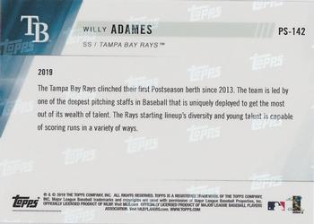 2019 Topps Now Postseason Tampa Bay Rays #PS-142 Willy Adames Back