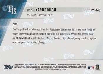 2019 Topps Now Postseason Tampa Bay Rays #PS-146 Ryan Yarbrough Back