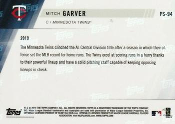 2019 Topps Now Postseason Minnesota Twins #PS-94 Mitch Garver Back