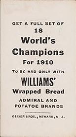 1911 Williams Baking (D359) #NNO Eddie Collins Back