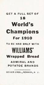 1911 Williams Baking (D359) #NNO Jack Lapp Back