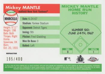 2006 Topps Chrome - Mickey Mantle Home Run History Refractors #MHRC510 Mickey Mantle Back