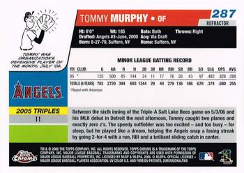2006 Topps Chrome - Refractors #287 Tommy Murphy Back