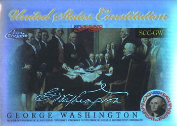2006 Topps Chrome - United States Constitution Refractors #SCC-GW George Washington Front