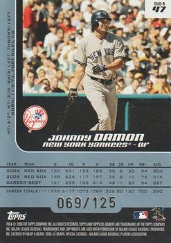 2006 Topps Co-Signers - Changing Faces Blue #DUO-B 47 Johnny Damon / Mickey Mantle Back