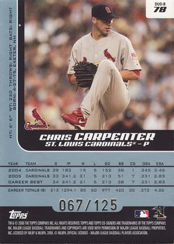 2006 Topps Co-Signers - Changing Faces Blue #DUO-B 78 Chris Carpenter / Scott Rolen Back