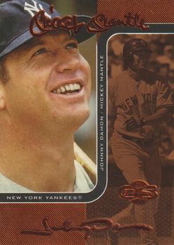 2006 Topps Co-Signers - Changing Faces Bronze #DUO-C 7 Mickey Mantle / Johnny Damon Front