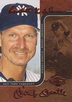 2006 Topps Co-Signers - Changing Faces Bronze #DUO-B 41 Randy Johnson / Mickey Mantle Front