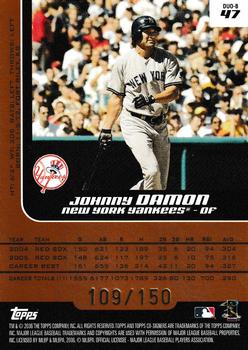 2006 Topps Co-Signers - Changing Faces Bronze #DUO-B 47 Johnny Damon / Mickey Mantle Back
