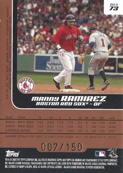2006 Topps Co-Signers - Changing Faces Bronze #DUO-A 73 Manny Ramirez / David Ortiz Back