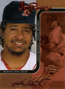 2006 Topps Co-Signers - Changing Faces Bronze #DUO-C 73 Manny Ramirez / Josh Beckett Front