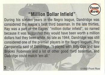 1992 Front Row All-Time Greats Ray Dandridge #2 Ray Dandridge Back