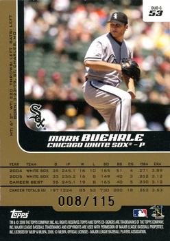 2006 Topps Co-Signers - Changing Faces Gold #DUO-C 53 Mark Buehrle / Jon Garland Back