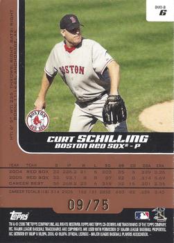 2006 Topps Co-Signers - Changing Faces HyperSilver Bronze #DUO-B 6 Curt Schilling / Matt Clement Back