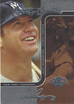 2006 Topps Co-Signers - Changing Faces HyperSilver Bronze #DUO-A 7 Mickey Mantle / Alex Rodriguez Front
