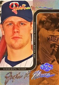 2006 Topps Co-Signers - Changing Faces HyperSilver Bronze #DUO-B 84 Justin Morneau / Joe Mauer Front