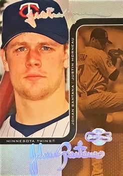 2006 Topps Co-Signers - Changing Faces HyperSilver Bronze #DUO-C 84 Justin Morneau / Johan Santana Front