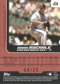 2006 Topps Co-Signers - Changing Faces HyperSilver Red #DUO-B 53 Mark Buehrle / Scott Podsednik Back