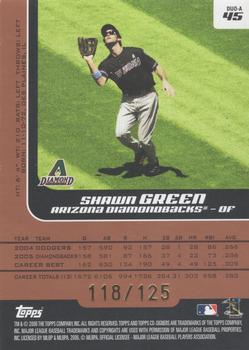 2006 Topps Co-Signers - Changing Faces Silver Bronze #DUO-A 45 Shawn Green / Conor Jackson Back