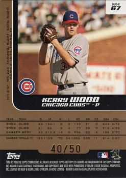 2006 Topps Co-Signers - Changing Faces Silver Gold #DUO-C 67 Kerry Wood / Derrek Lee Back