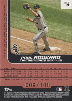 2006 Topps Co-Signers - Changing Faces Silver Red #DUO-B 3 Paul Konerko / Mark Buehrle Back