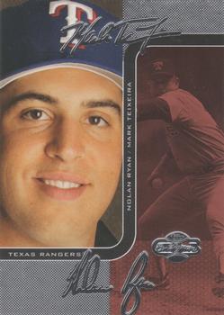 2006 Topps Co-Signers - Changing Faces Silver Red #DUO-C 65 Mark Teixeira / Nolan Ryan Front