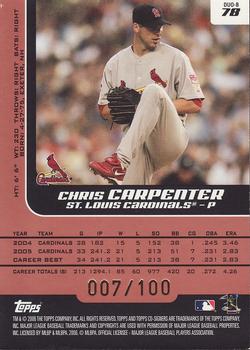 2006 Topps Co-Signers - Changing Faces Silver Red #DUO-B 78 Chris Carpenter / Scott Rolen Back