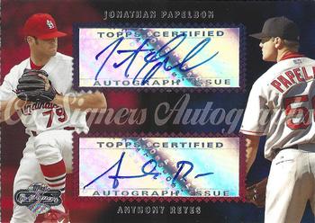 2006 Topps Co-Signers - Dual Autographs #CS-52 Jonathan Papelbon / Anthony Reyes Front