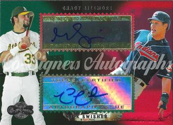 2006 Topps Co-Signers - Dual Autographs #CS-84 Grady Sizemore / Nick Swisher Front
