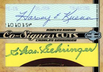 2006 Topps Co-Signers - Dual Cut Signatures #CUT-HKCG Harvey Kuenn / Charles Gehringer Front