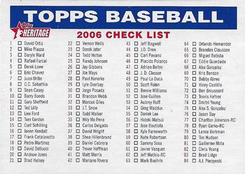 2006 Topps Heritage - Checklists #1 Checklist 1: 1-159 Front
