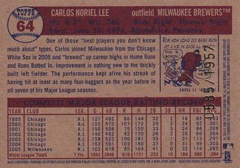 2006 Topps Heritage - Chrome #64 Carlos Lee Back