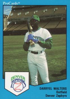 1989 ProCards Triple A #54 Darryel Walters Front