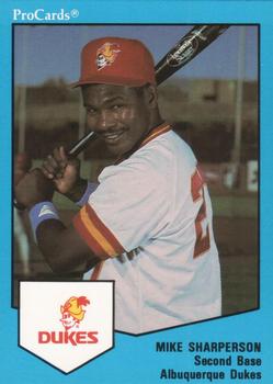 1989 ProCards Triple A #59 Mike Sharperson Front