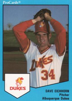 1989 ProCards Triple A #61 Dave Eichhorn Front
