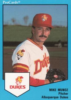 1989 ProCards Triple A #62 Mike Munoz Front