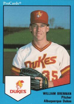 1989 ProCards Triple A #65 William Brennan Front
