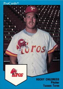 1989 ProCards Triple A #194 Rocky Childress Front
