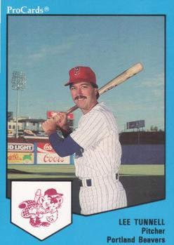 1989 ProCards Triple A #217 Lee Tunnell Front