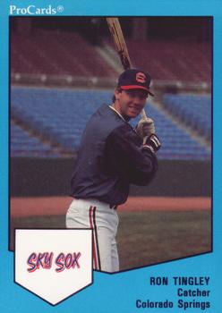 1989 ProCards Triple A #257 Ron Tingley Front