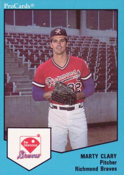 1989 ProCards Triple A #826 Marty Clary Front