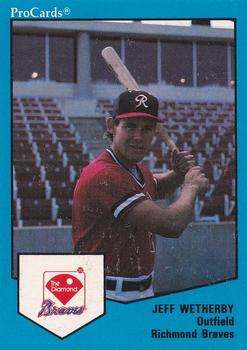 1989 ProCards Triple A #840 Jeff Wetherby Front