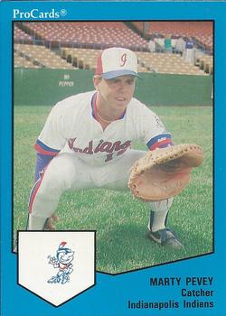1989 ProCards Triple A #1217 Marty Pevey Front