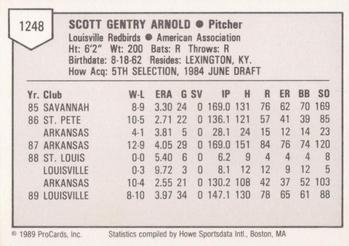 1989 ProCards Triple A #1248 Scott Arnold Back