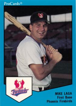 1989 ProCards Triple A #1493 Mike Laga Front
