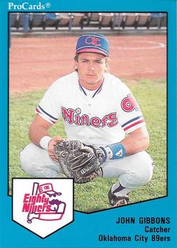 1989 ProCards Triple A #1531 John Gibbons Front