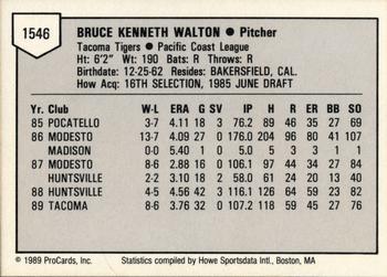1989 ProCards Triple A #1546 Bruce Walton Back