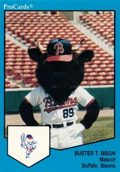 1989 ProCards Triple A #1666 Buster T. Bison Front